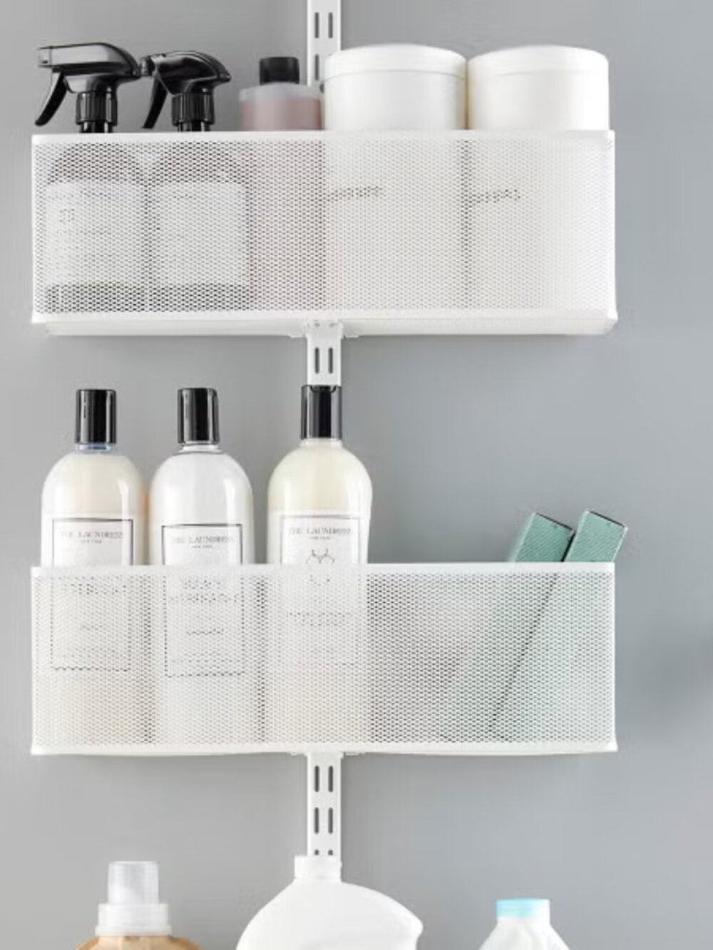 Container Store Elfa Utility Mesh Basket White